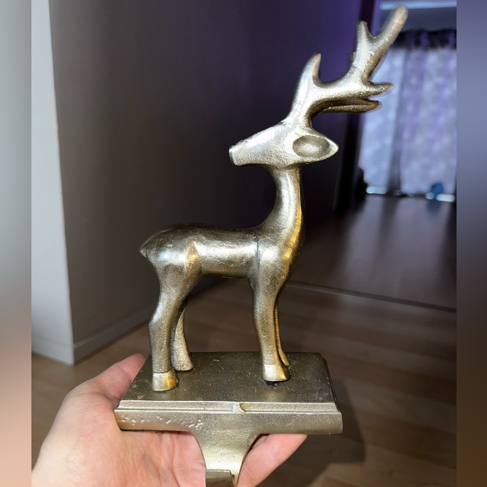 Deer Metal Stocking Holder